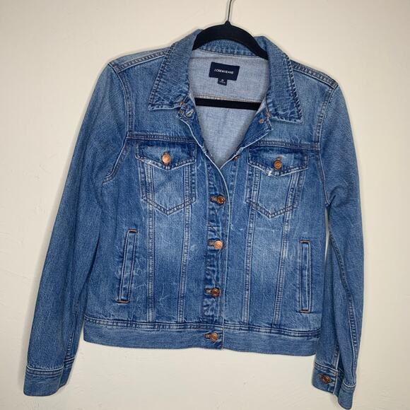 J. Crew Medium Wash Fitted Jean jacket Classic Sz Medium - Picture 5 of 9